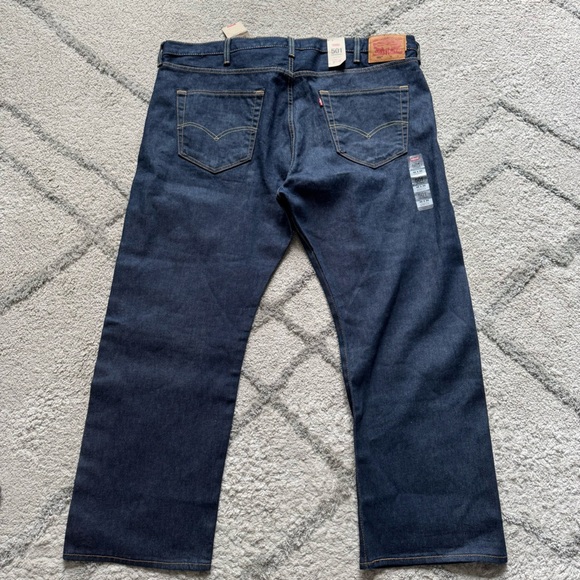Levi’s jeans 501 dark wash button fly straight leg stretch 46 X 30 new - Picture 7 of 9